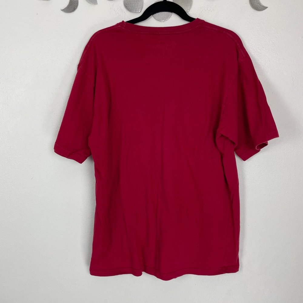 Bass Pro Shop Men's Sz L Red‎ Bass Logo Short Sleeve T Shirt Outdoor Fishing - Picture 5 of 6